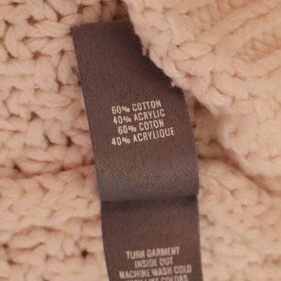 Aerie Womens White Sz S Cable Knit Crewneck Pullover Long Sleeve Ribbed Sweater - Picture 10 of 12